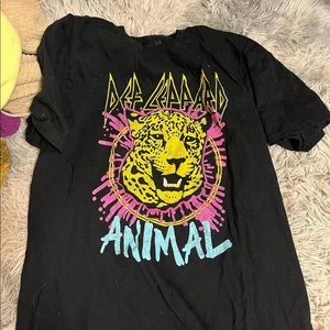 def leopard graphic tee
